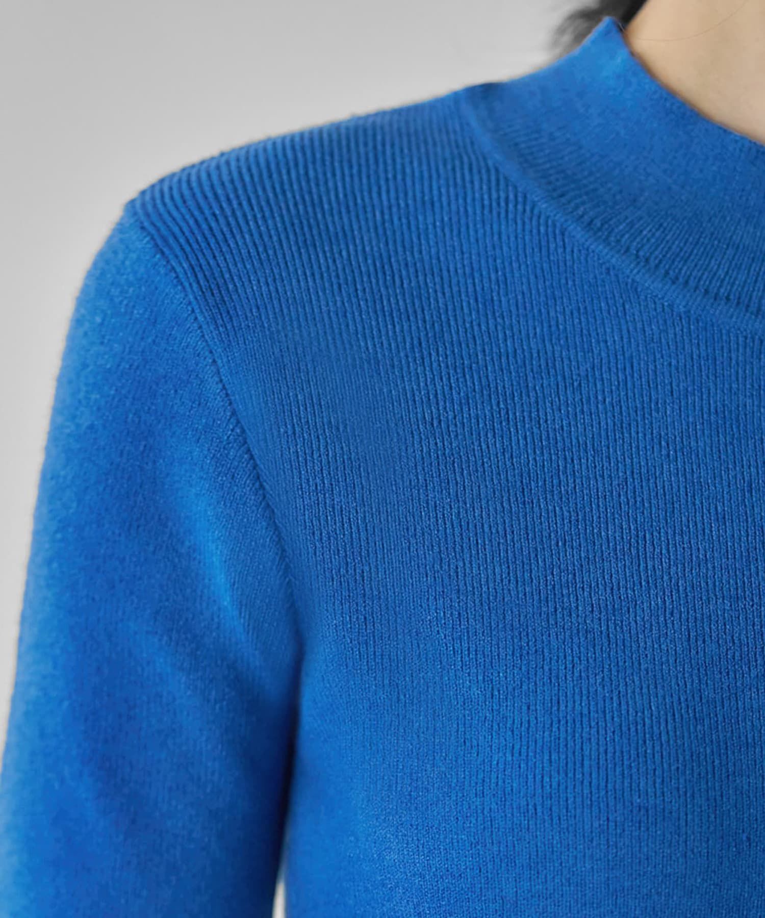 STYLE DELI「ソフトタッチ◆５分袖ハイネックトップス」|ニット・セーター|