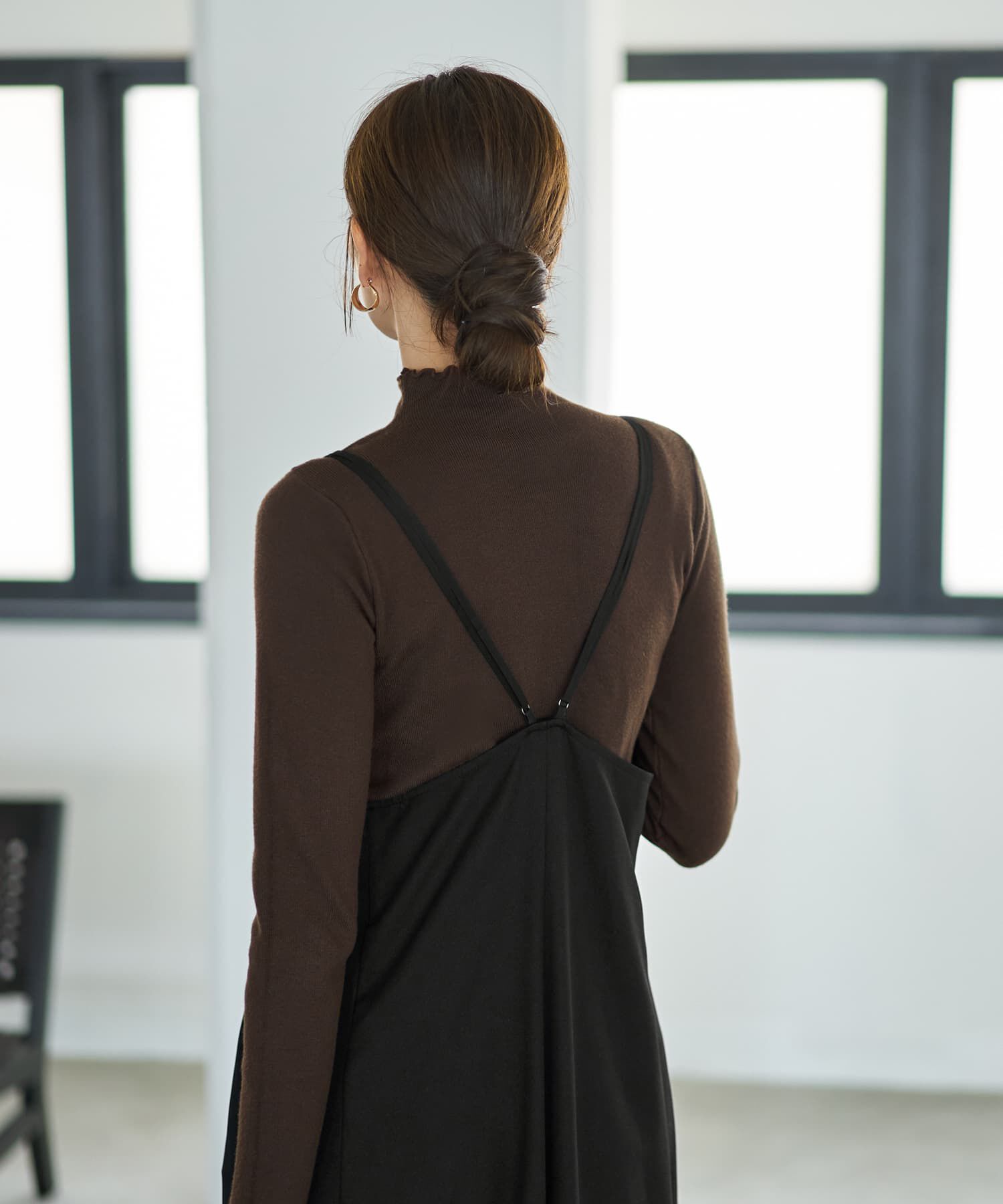 STYLE DELI「ジョーゼット生地キャミ型フレアジャンパースカート」|ワンピース|