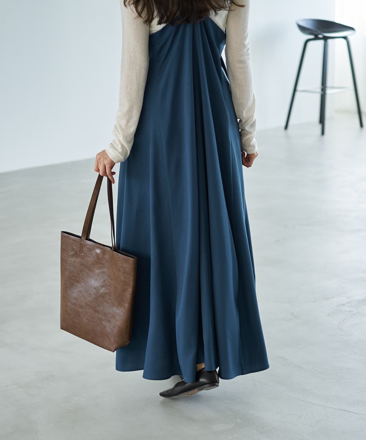 STYLE DELI「ジョーゼット生地キャミ型フレアジャンパースカート」|ワンピース|