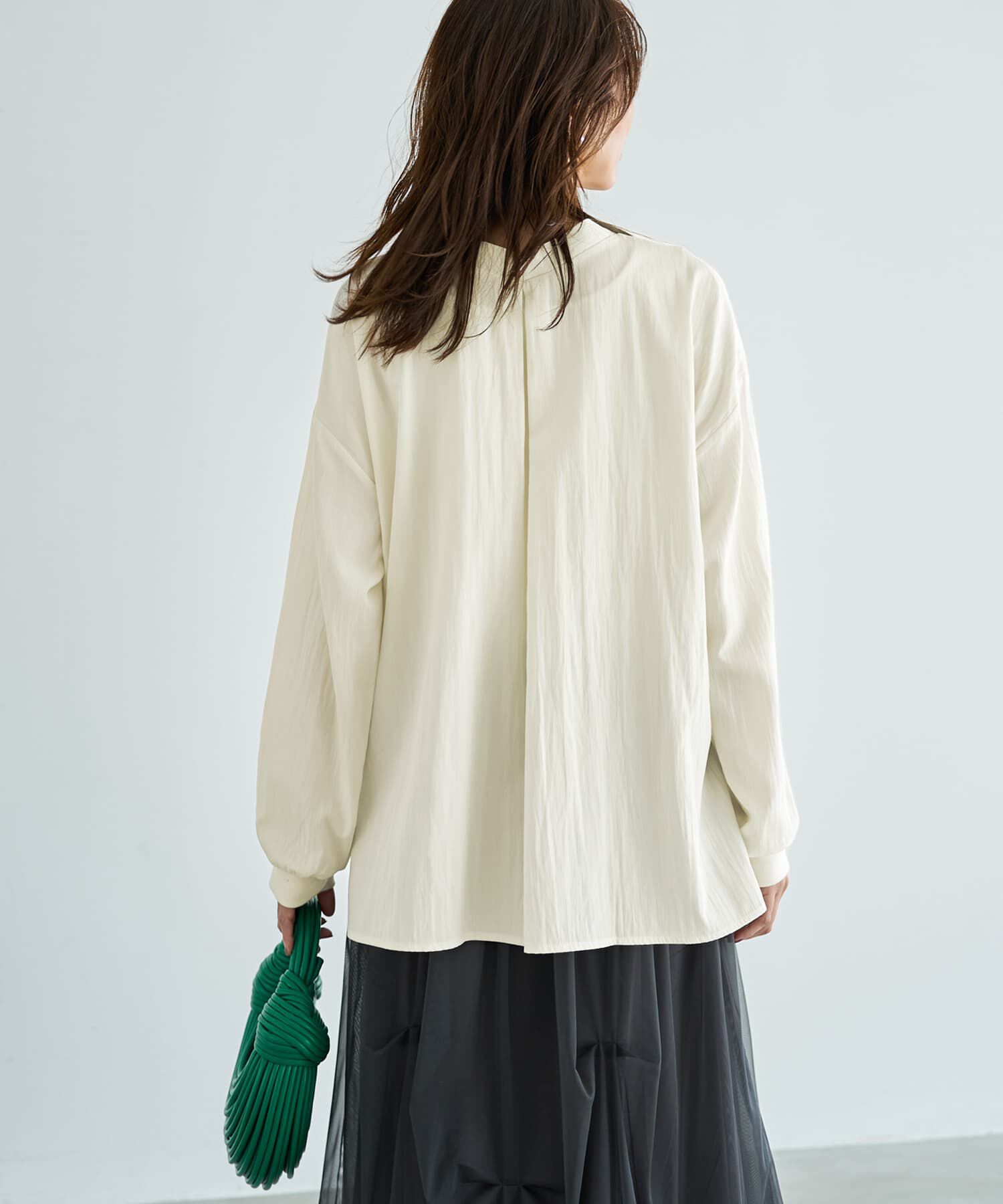 STYLE DELI「袖口リブの身頃がポケットVネックシャツ」|シャツ・ブラウス|