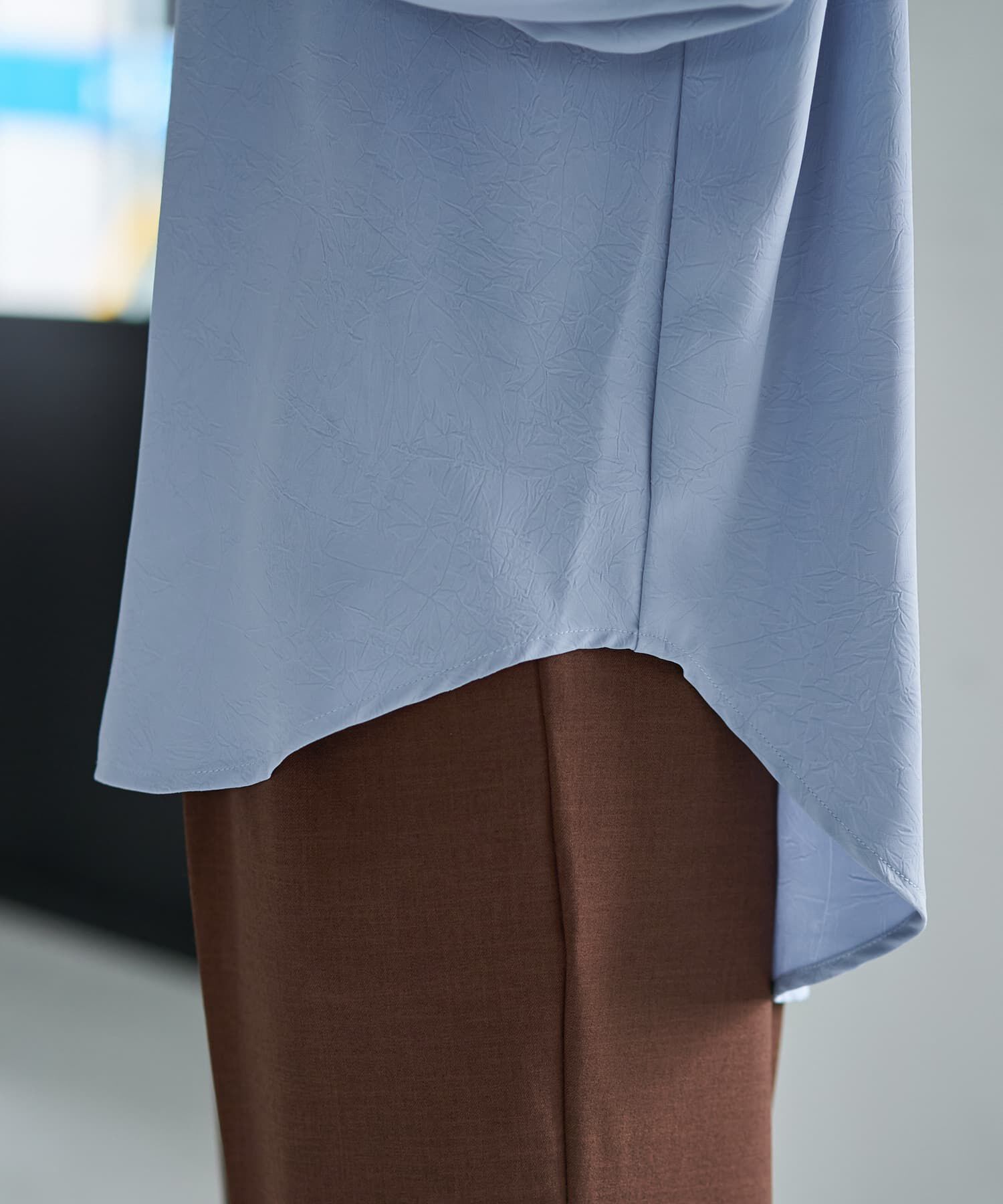 STYLE DELI「シワFREEスルスル袖リブシャツ」|シャツ・ブラウス|