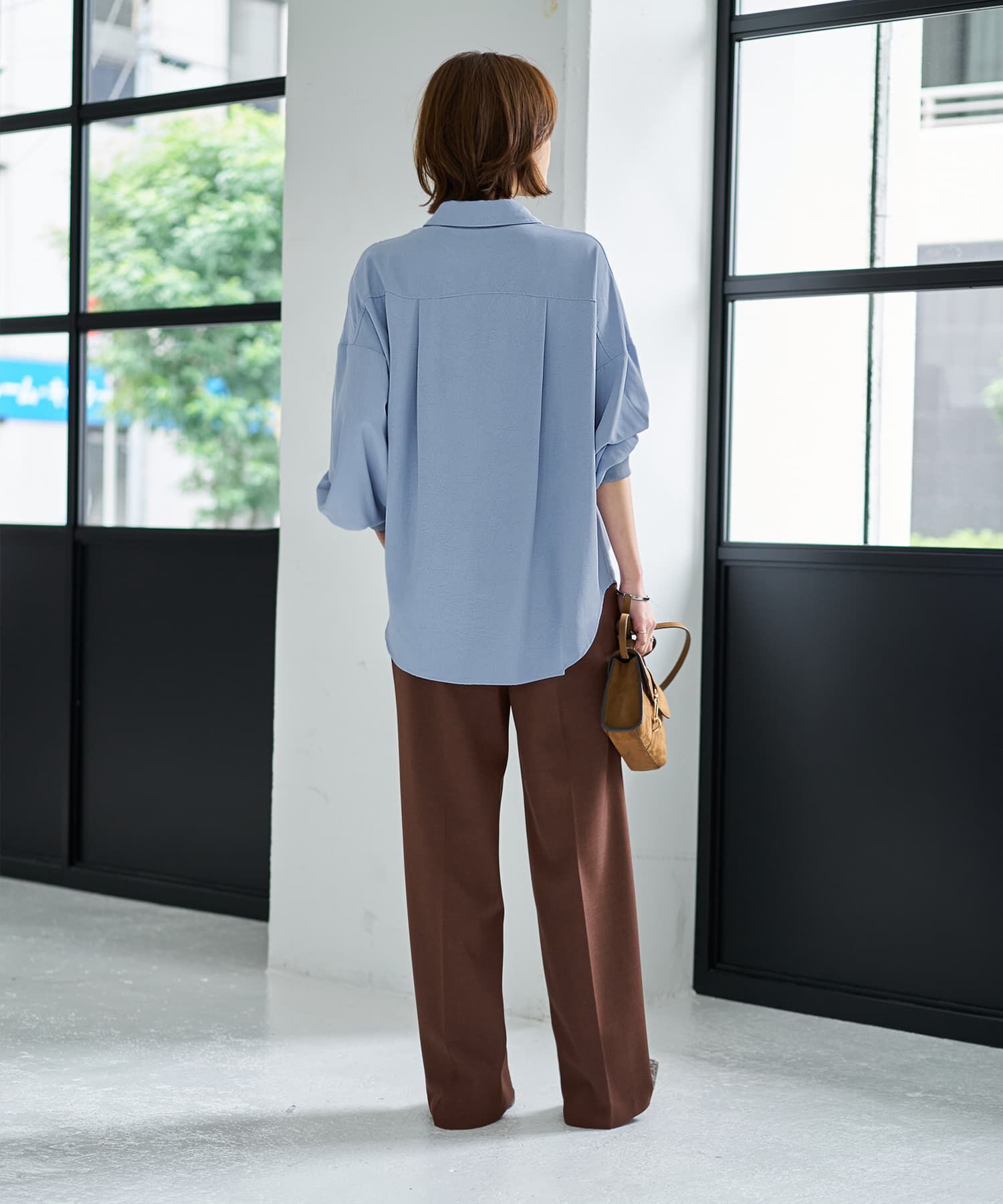 STYLE DELI「シワFREEスルスル袖リブシャツ」|シャツ・ブラウス|