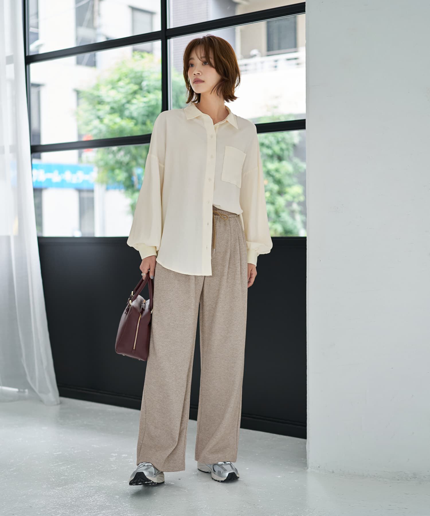 STYLE DELI「シワFREEスルスル袖リブシャツ」|シャツ・ブラウス|