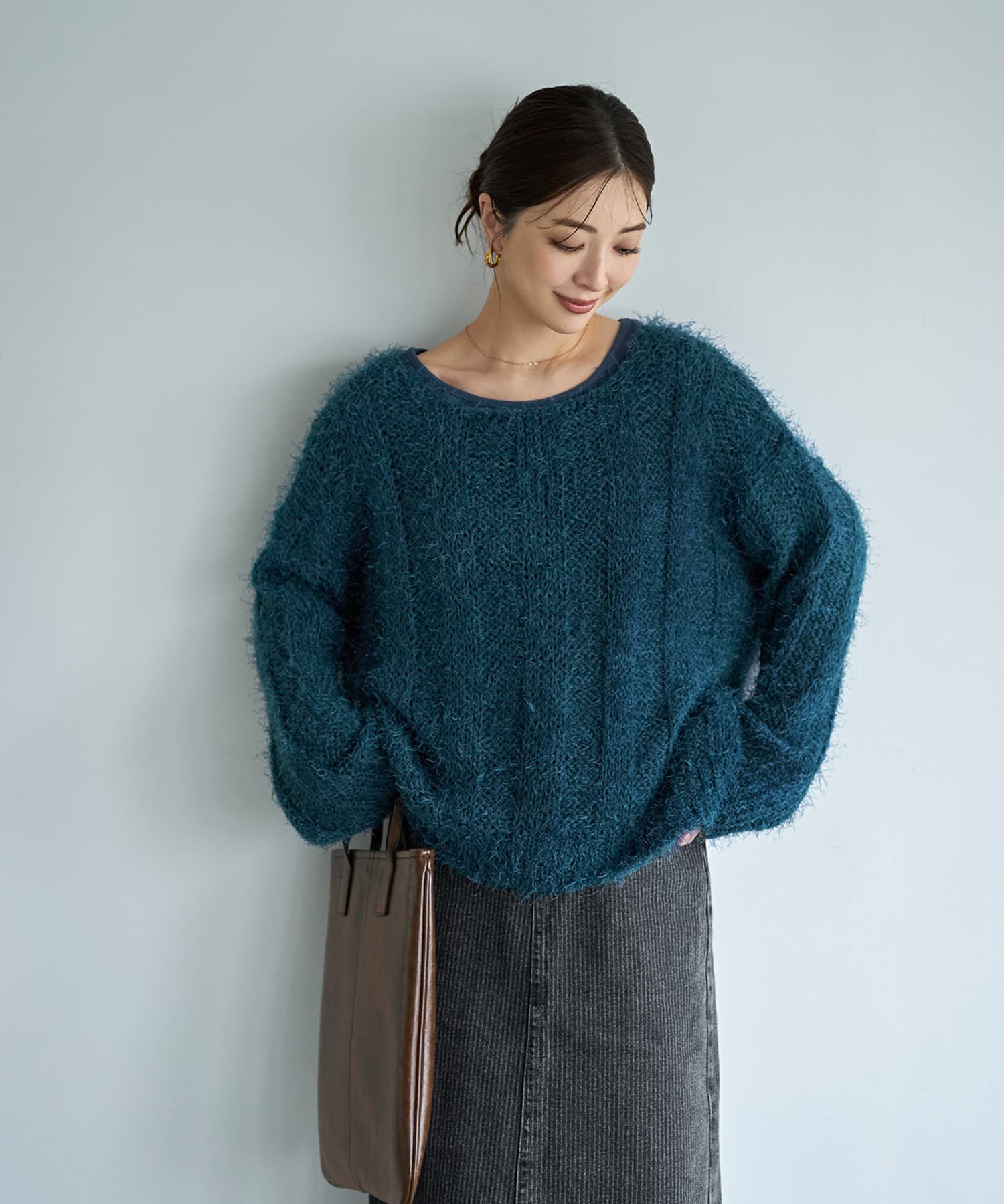 STYLE DELI「◆敏感肌対策◆中に着る綿100デコルテ開きカットソー」|Tシャツ・カットソー|