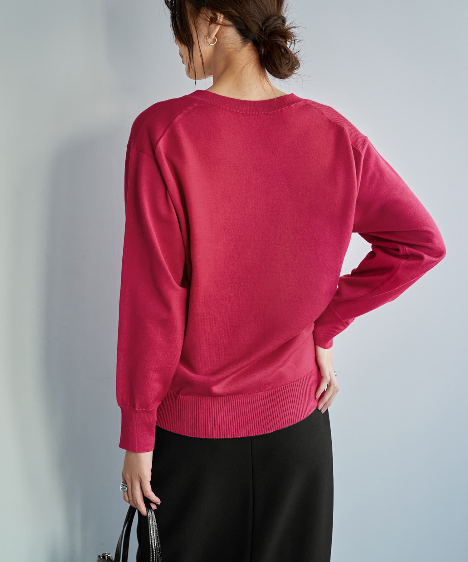 STYLE DELI「アンチピリングVネックニットトップスB」|ニット・セーター|