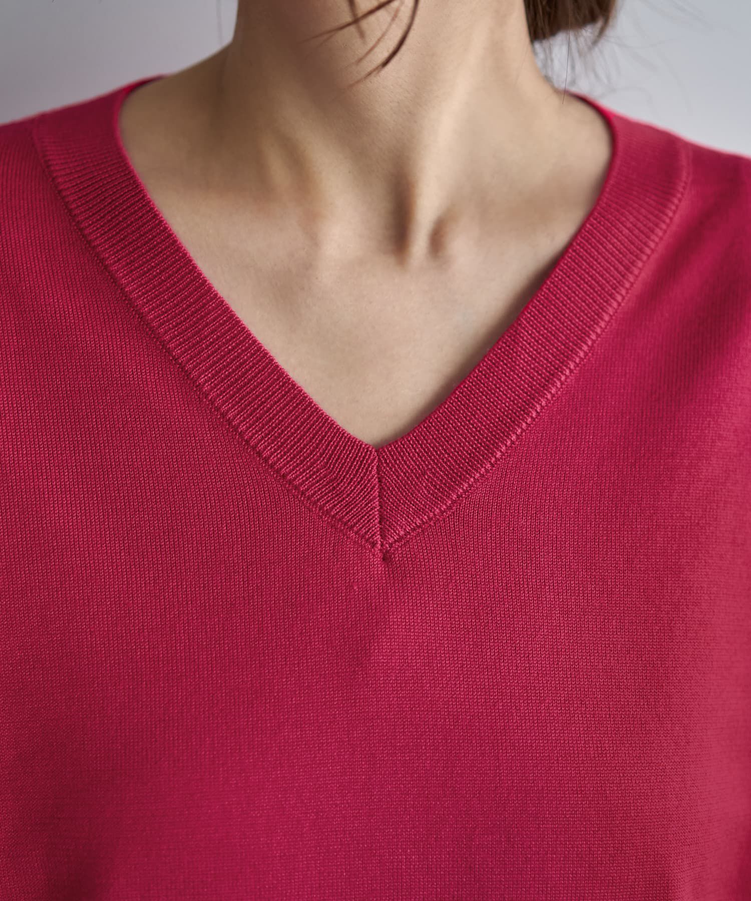 STYLE DELI「アンチピリングVネックニットトップスB」|ニット・セーター|