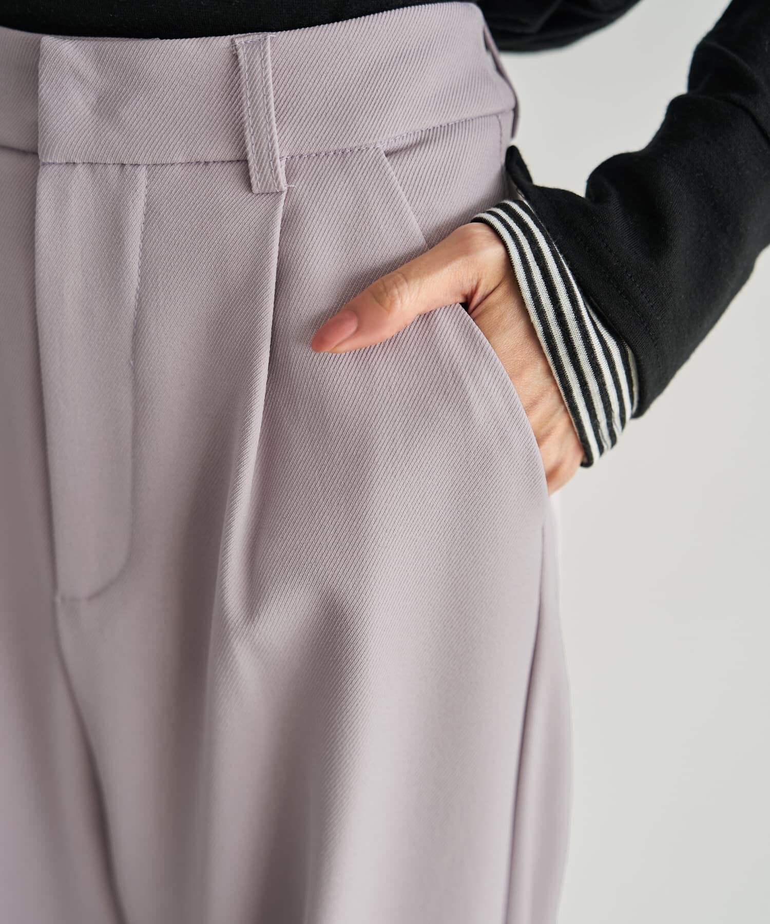 STYLE DELI「裏地付きストレッチツイルワイドパンツ」|その他|