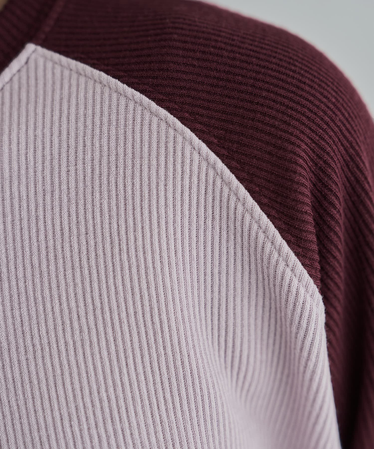 STYLE DELI「配色ラグランリブ生地プルオーバー」|Tシャツ・カットソー|