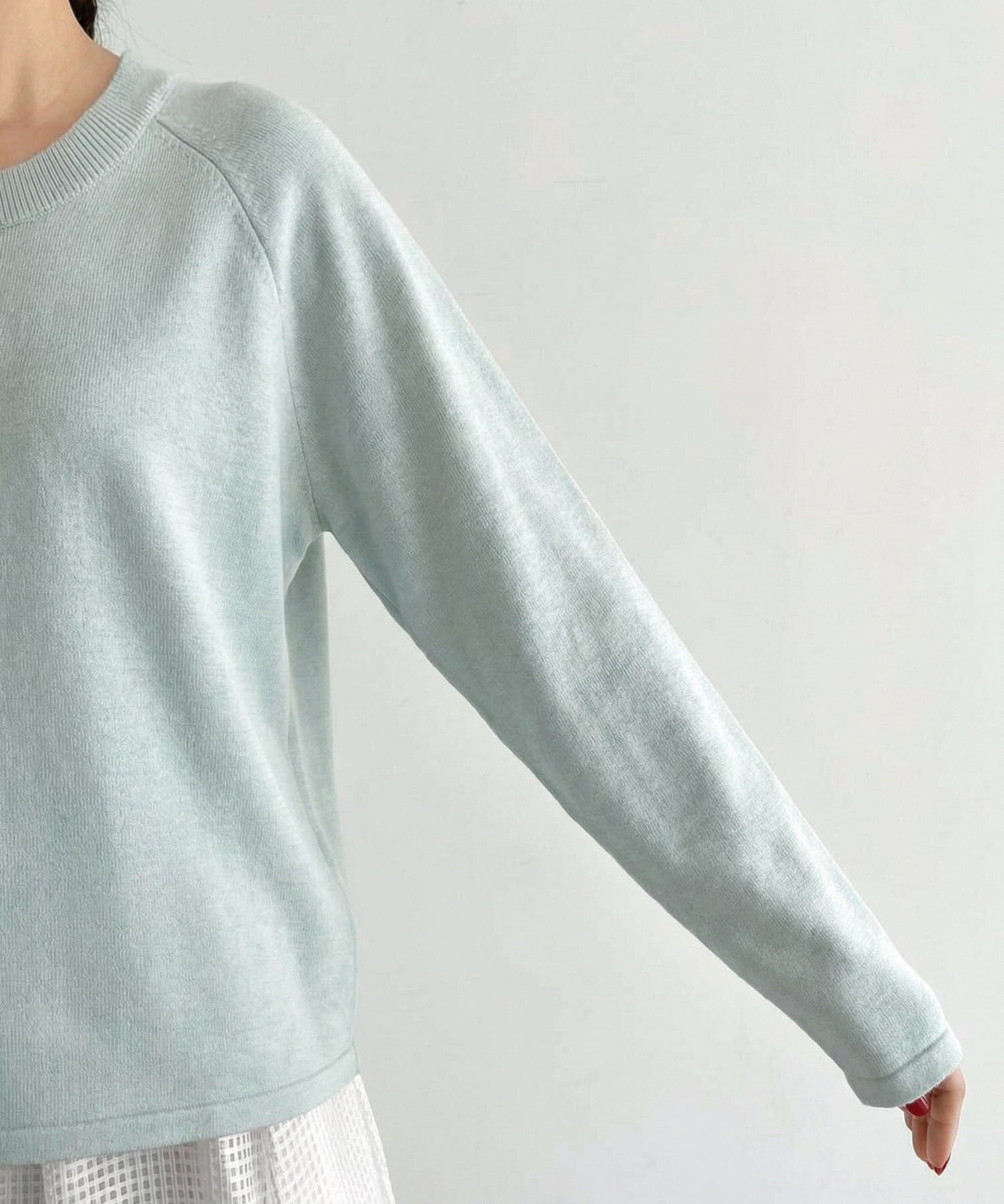 STYLE DELI「サラッと綿混Uネックニットトップス」|ニット・セーター|