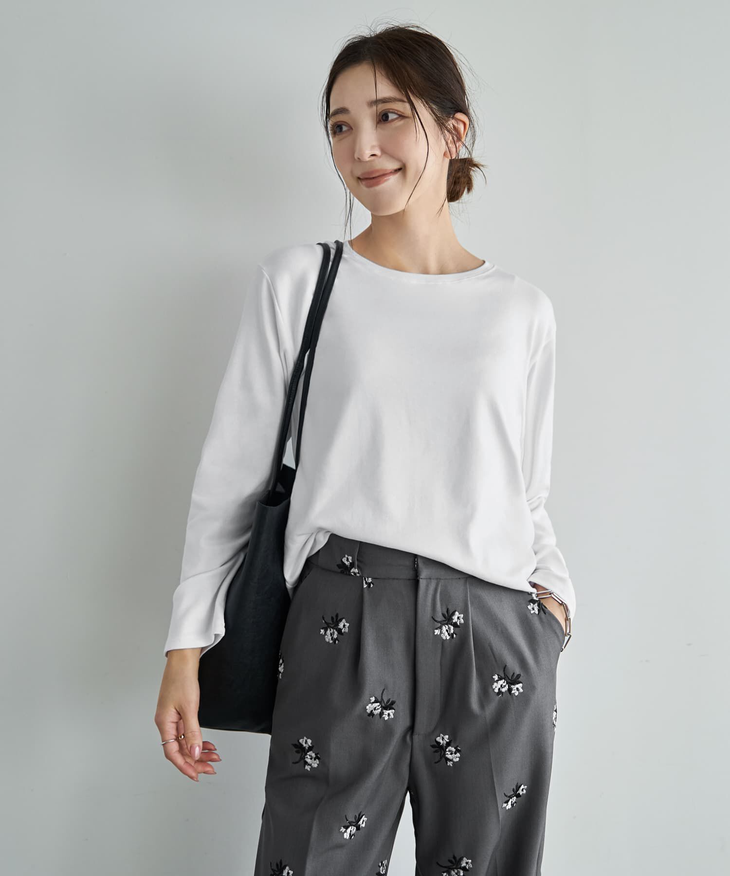 STYLE DELI「なんかカワイイ長袖シンプルTシャツ」|Tシャツ・カットソー|ホワイト