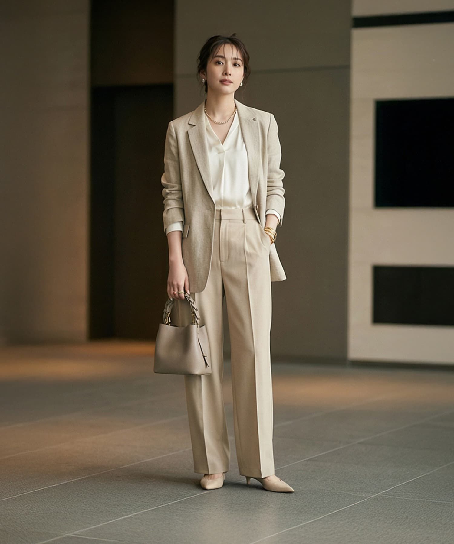 STYLE DELI「【DELI by】グレイスフォルム リアルレザーミニバケットバッグ」|ショルダー・メッセンジャー|