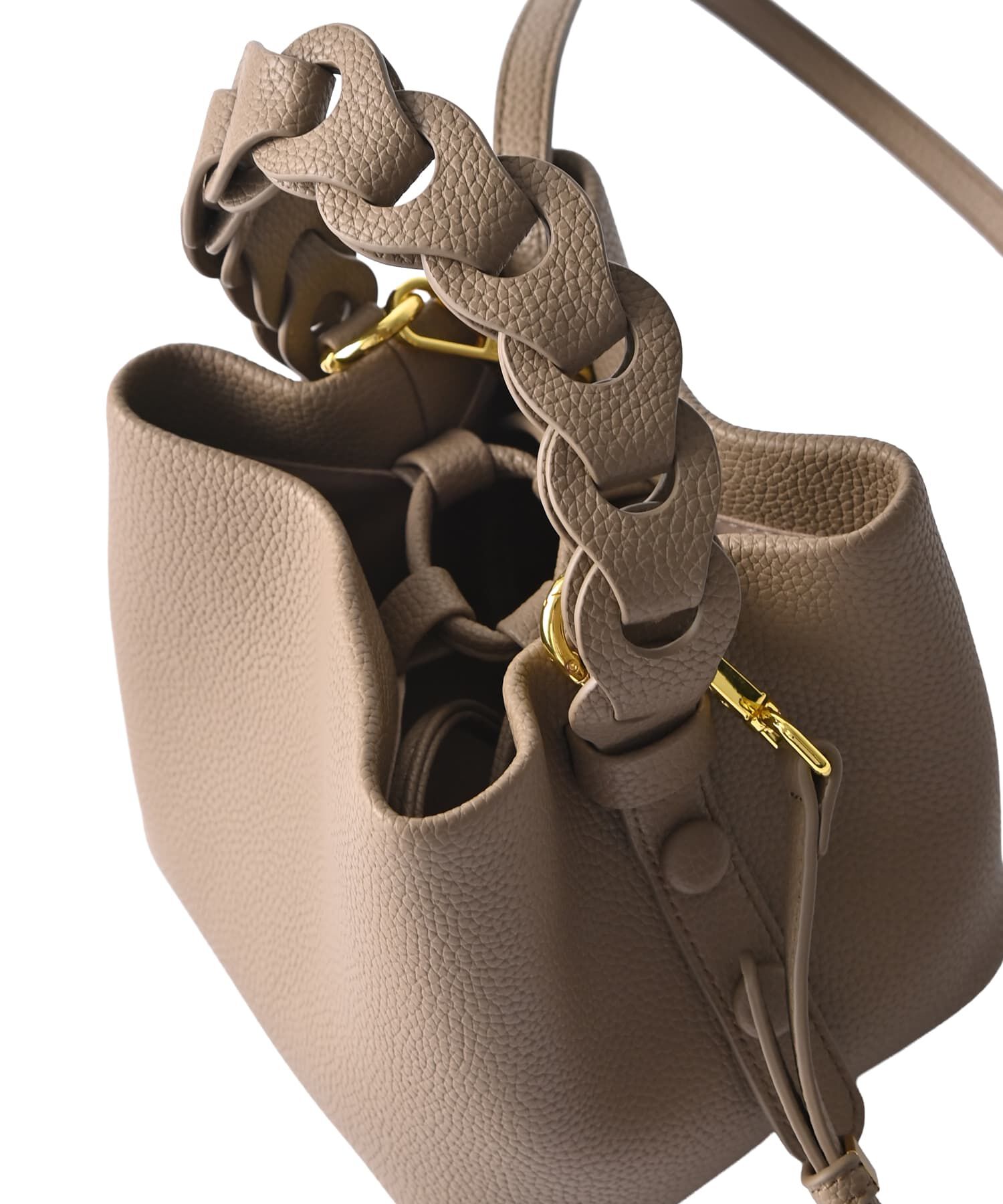 STYLE DELI「【DELI by】グレイスフォルム リアルレザーミニバケットバッグ」|ショルダー・メッセンジャー|