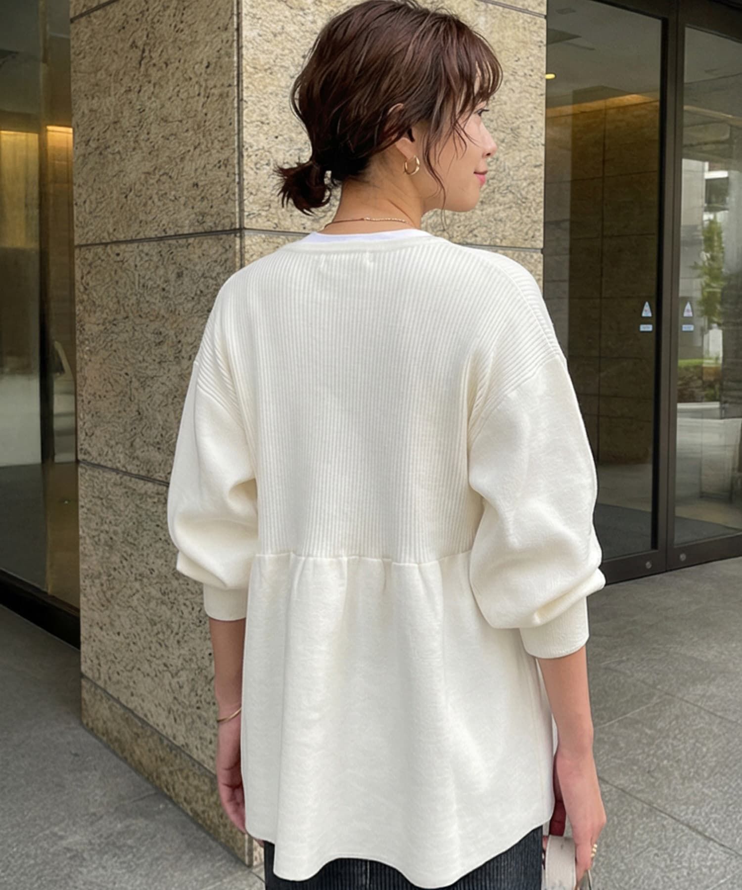 STYLE DELI「【LUXE】セット対応◆Wジップペプラムトップス」|ニット・セーター|