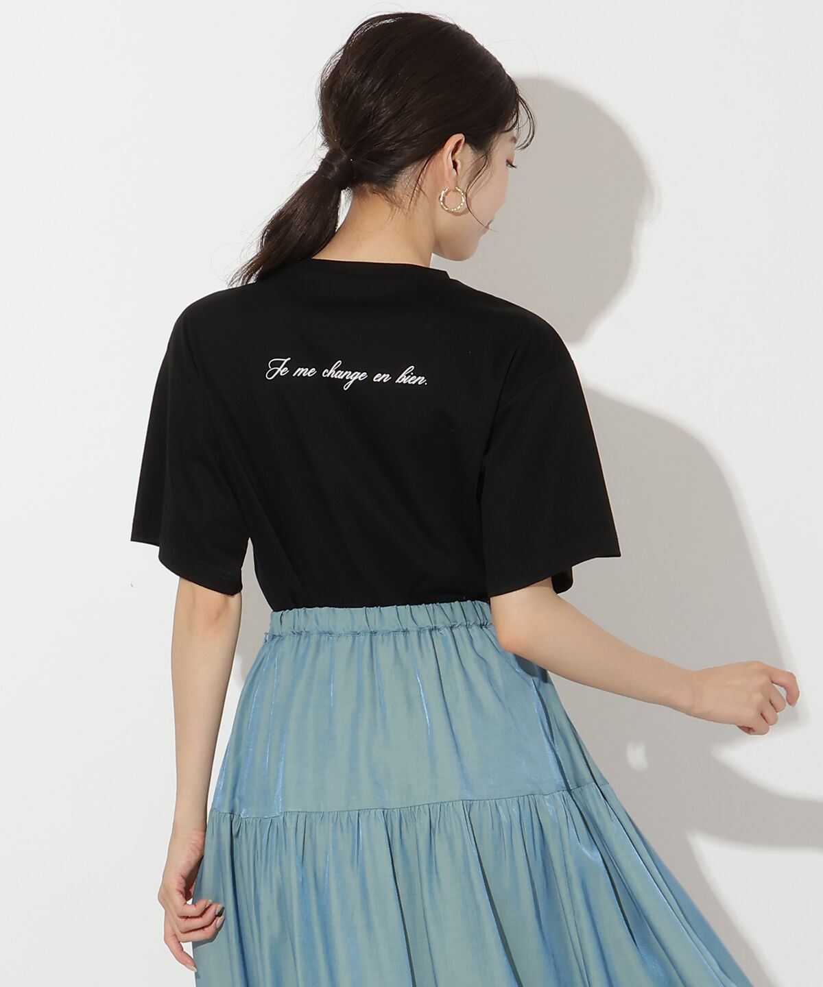 アンドクチュール「シルケットプリントTシャツ」|Tシャツ・カットソー|
