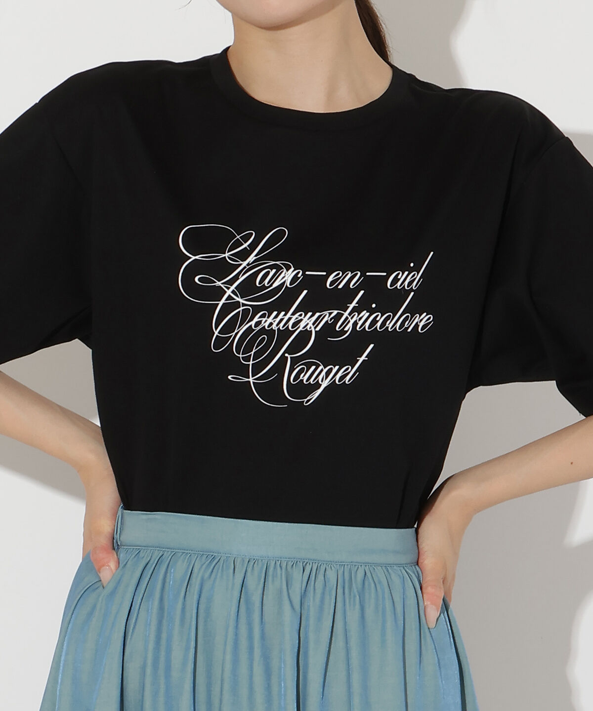 アンドクチュール「シルケットプリントTシャツ」|Tシャツ・カットソー|