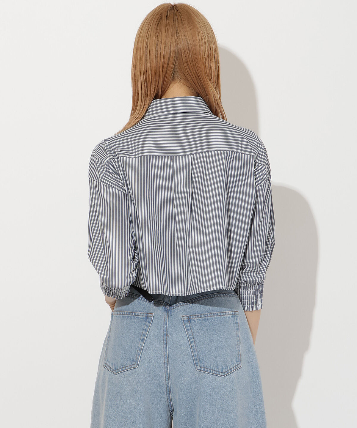 アンドクチュール「ストライプシャーリングブラウス」|シャツ・ブラウス|