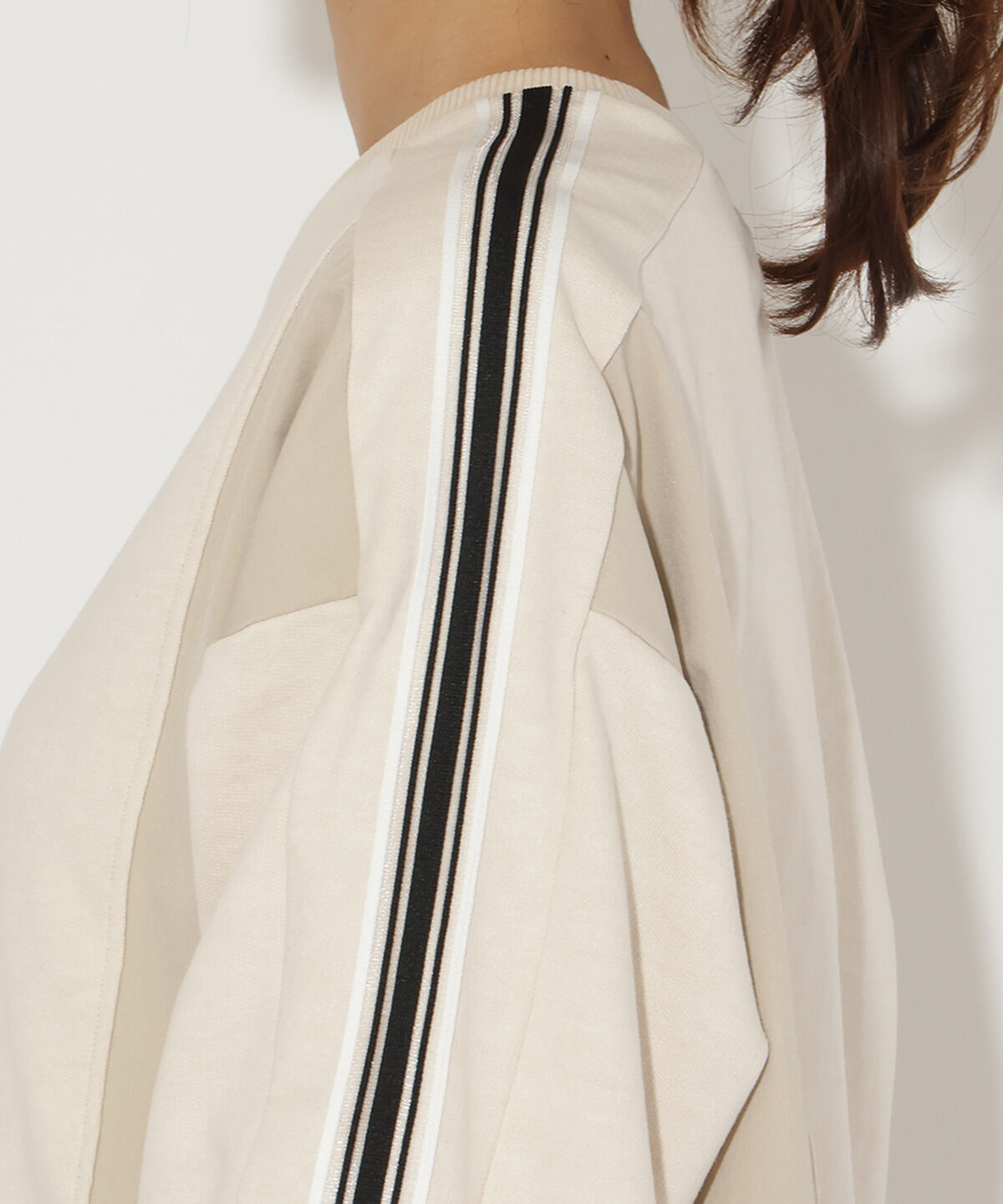 アンドクチュール「ライン入り裏毛トップス」|Tシャツ・カットソー|