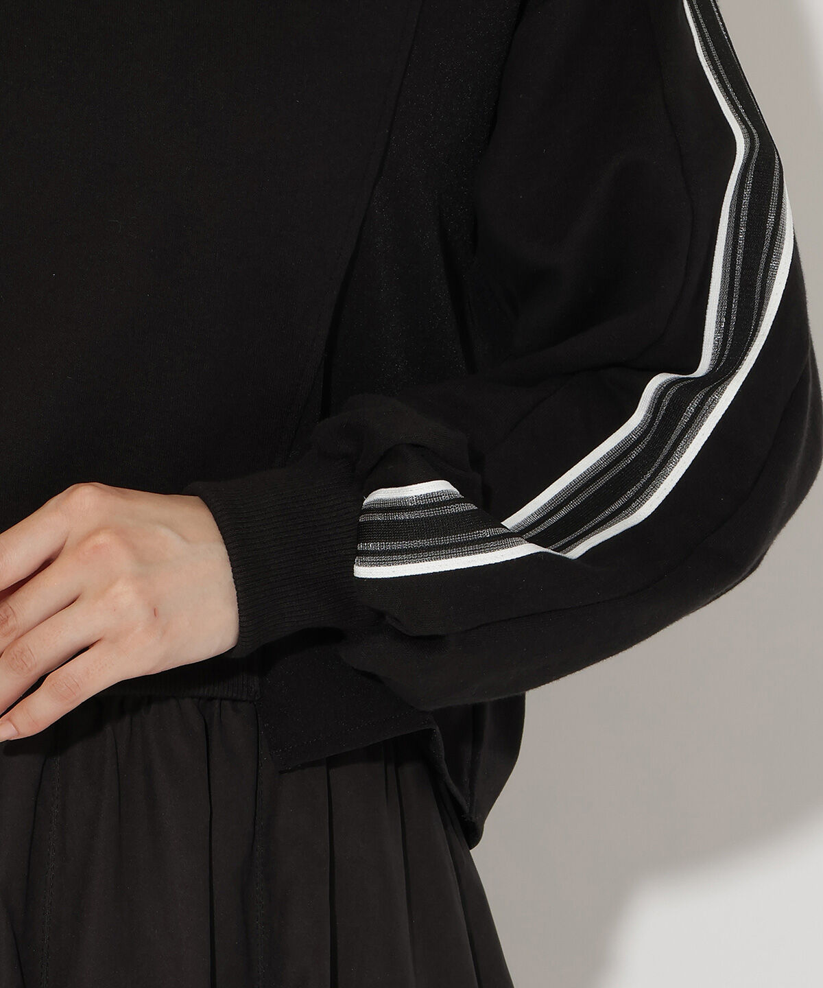 アンドクチュール「ライン入り裏毛トップス」|Tシャツ・カットソー|