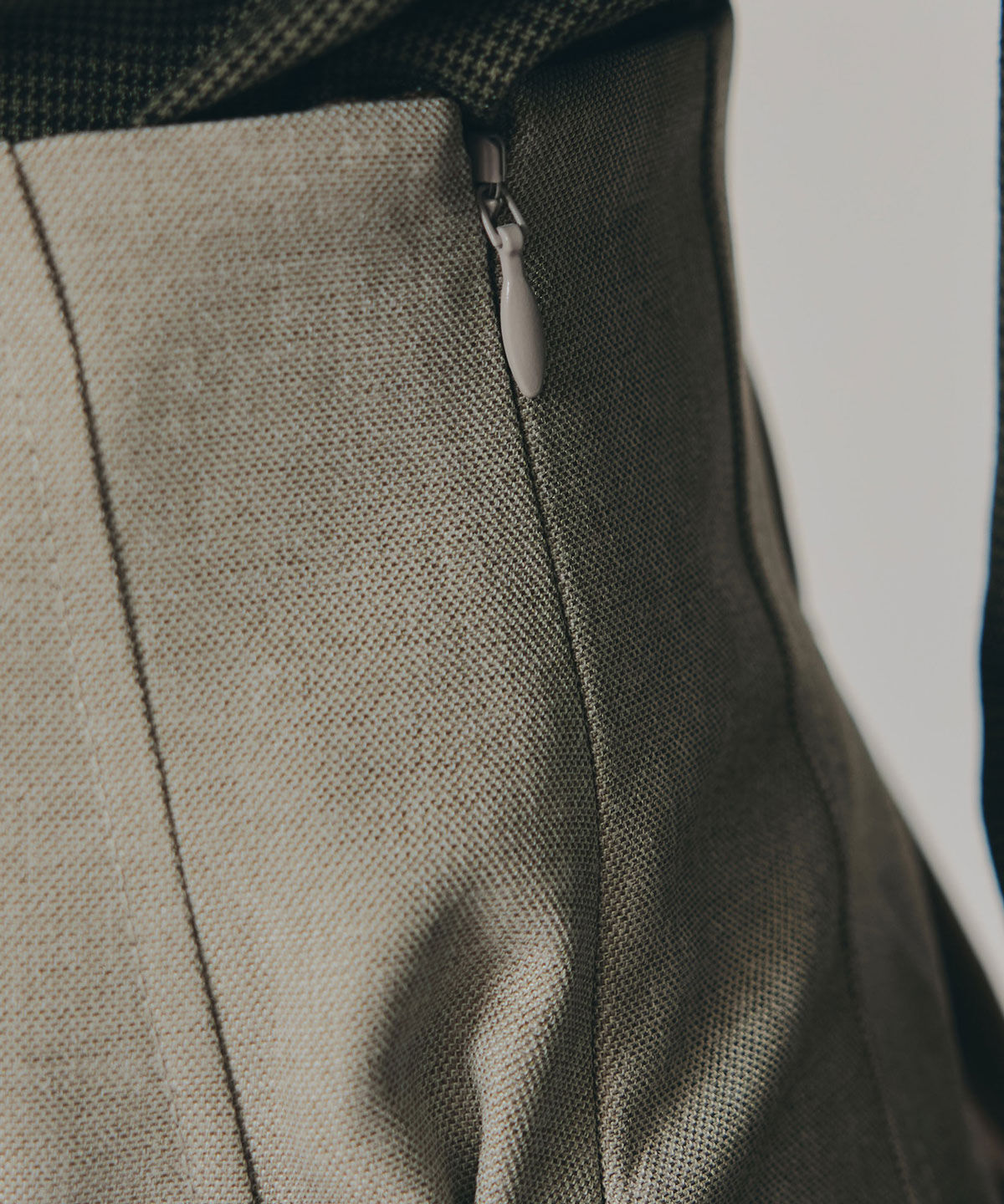 REDYAZEL「バイカラーアシメプリーツミニスカート」|フレア|