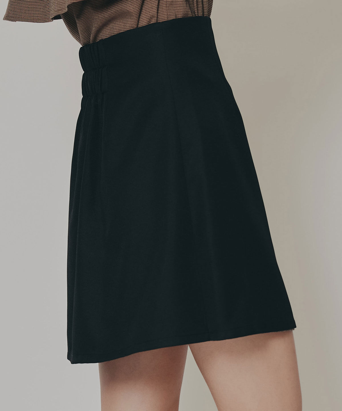 REDYAZEL「バイカラーアシメプリーツミニスカート」|フレア|