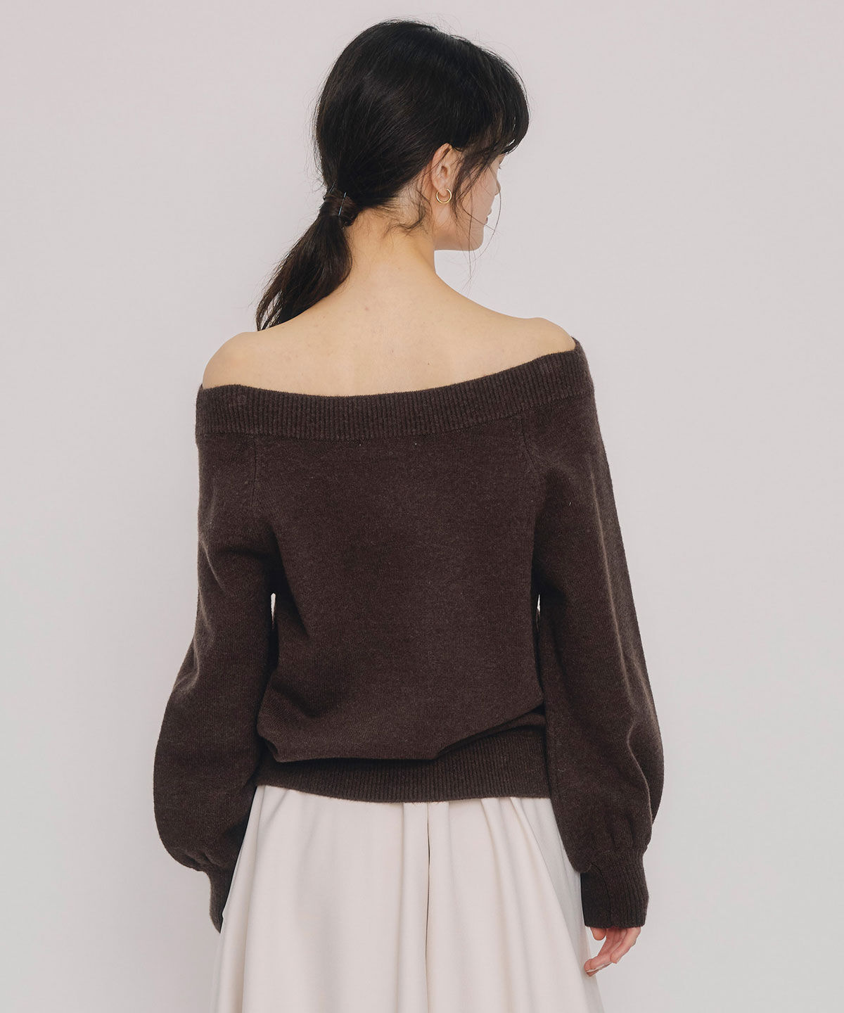 REDYAZEL「ビジューロゴエンブロイダリーニットプルオーバー」|ニット・セーター|