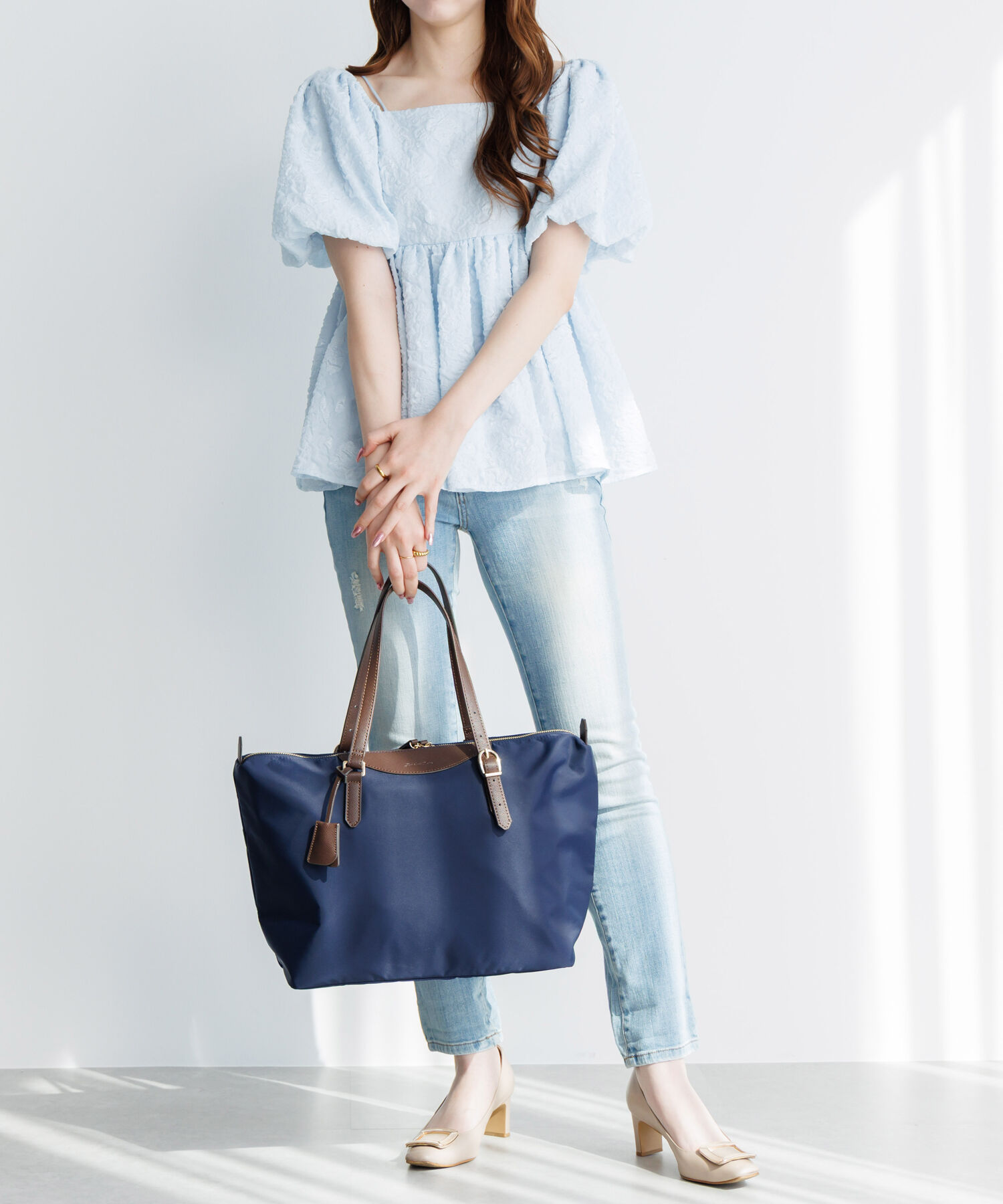  「Jewelna Rose ラヴィーナ フォールディングトートバッグ A4サイズ 16291」|トートバッグ|