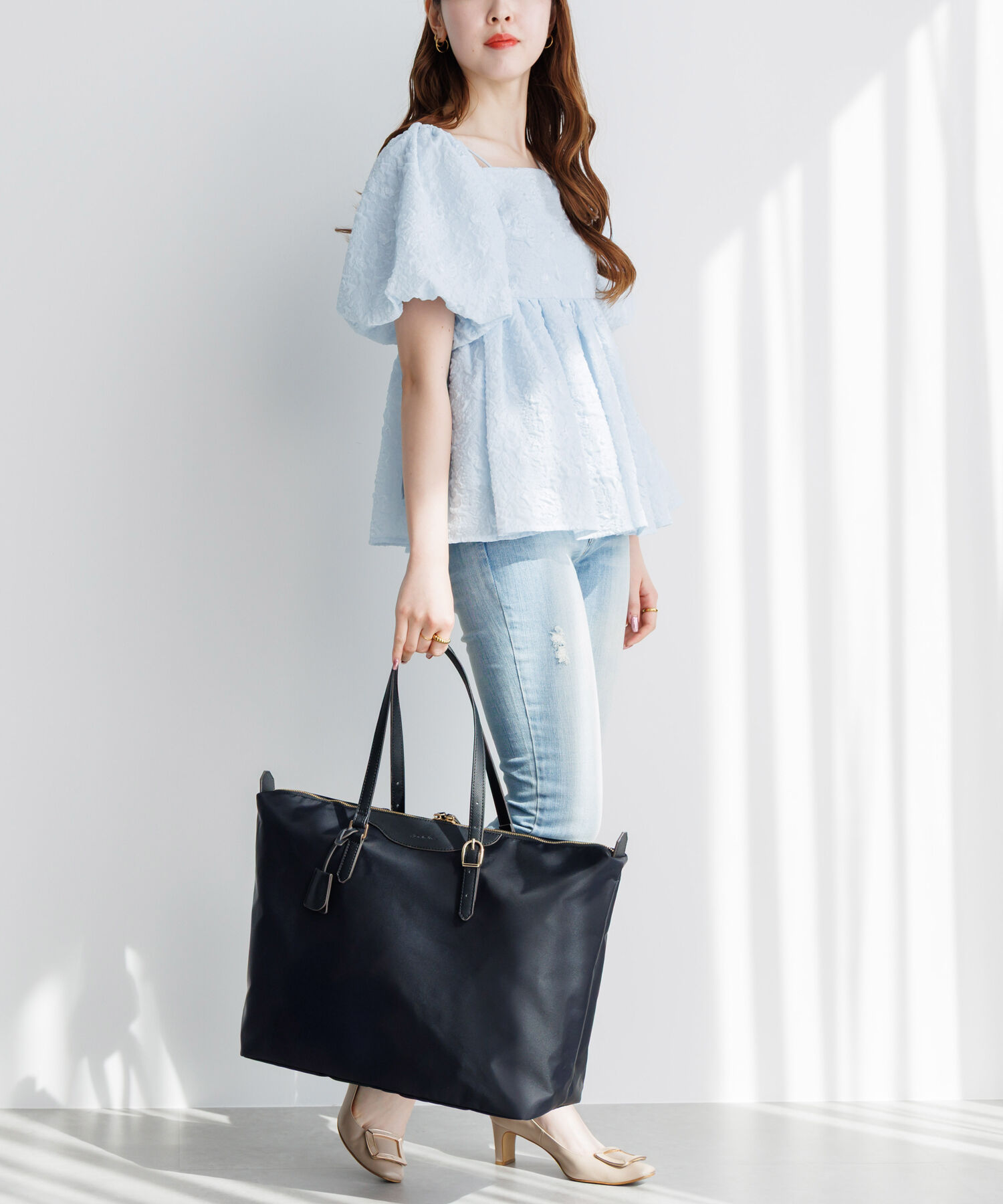  「Jewelna Rose ラヴィーナ フォールディングトートバッグ B4サイズ 16292」|トートバッグ|