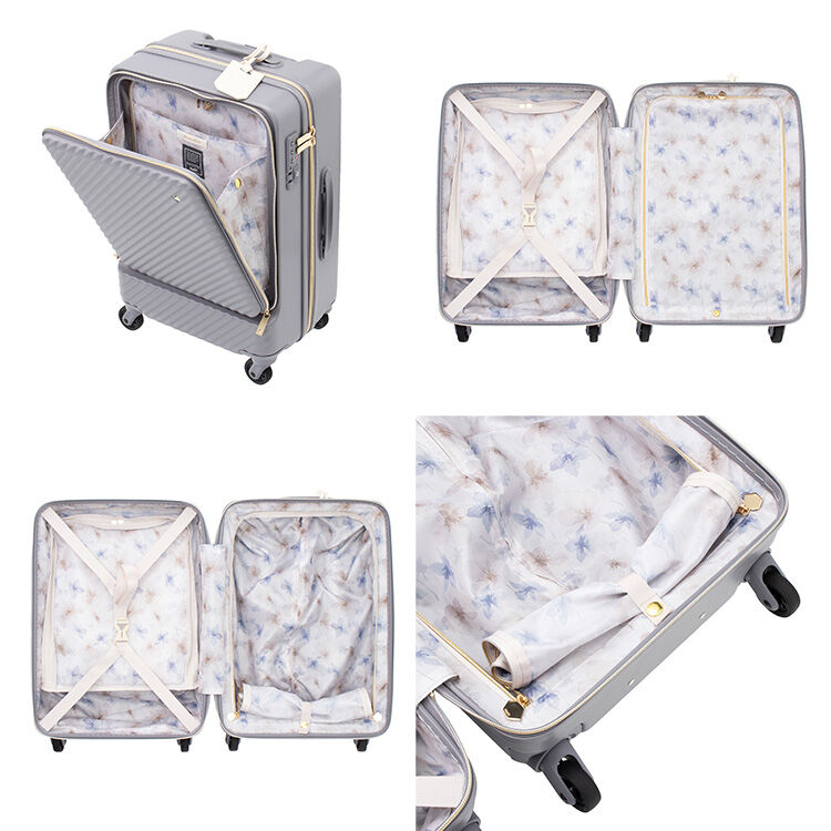 Jewelna Rose「Jewelna Rose HaNT &times;Jewelna Rose コラボ スーツケース 機内持ち込み フロントオープン 34L 06820」|キャリーケース|