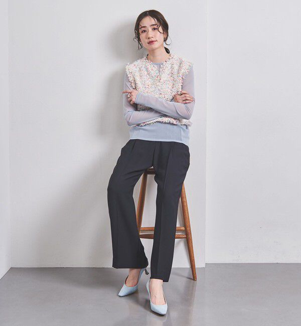 UNITED ARROWS「ポリエステル 2タック ワイドパンツ」|スラックス|