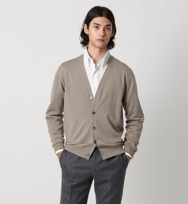 UNITED ARROWS「ウール ハイゲージ カーディガン」|カーディガン|BEIGE