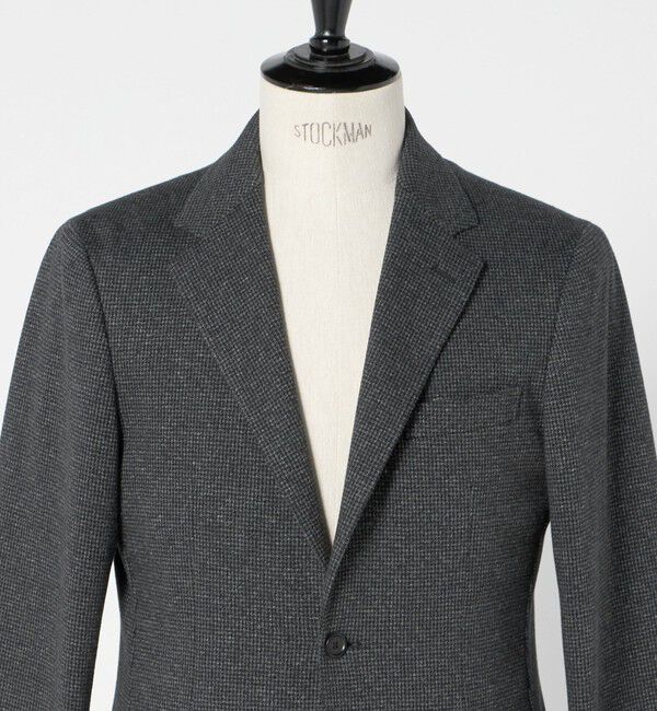 UNITED ARROWS「ハウンドトゥース ジャージ シングル2ボタン テーラードジャケット COMFORT EASY‐MODEL」|テーラードジャケット|