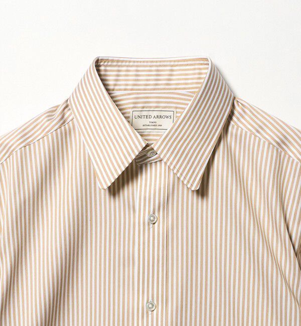 UNITED ARROWS「イージーケア AG ファンシーストライプ ラウンドレギュラーカラー シャツ ー抗菌防臭ー」|シャツ・ブラウス|
