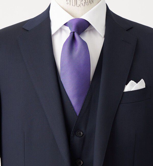 UNITED ARROWS green label relaxing「GLR シルク セミ フォーマル 8.0cm ソリッド ネクタイ」|ネクタイ・蝶ネクタイ|PURPLE