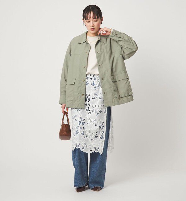 UNITED ARROWS green label relaxing「レース レイヤード スカート」|タイト|