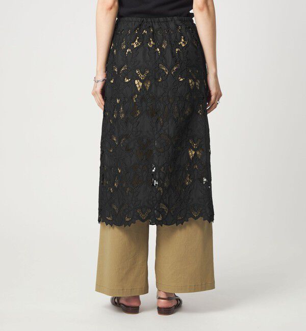 UNITED ARROWS green label relaxing「レース レイヤード スカート」|タイト|