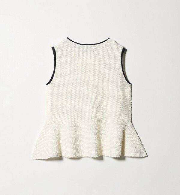 UNITED ARROWS green label relaxing「パイピング ペプラム ニット ジレ」|ベスト・ジレ|