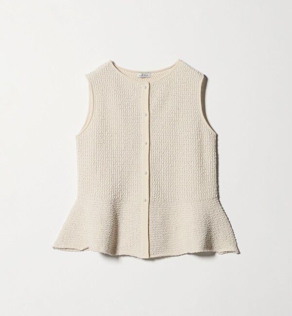 UNITED ARROWS green label relaxing「パイピング ペプラム ニット ジレ」|ベスト・ジレ|