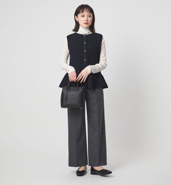 UNITED ARROWS green label relaxing「パイピング ペプラム ニット ジレ」|ベスト・ジレ|