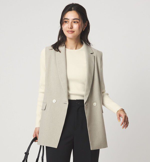 UNITED ARROWS green label relaxing「＜1_OF MINE＞リブ クルーネック プルオーバー ニット ウォッシャブル」|ニット・セーター|WHITE