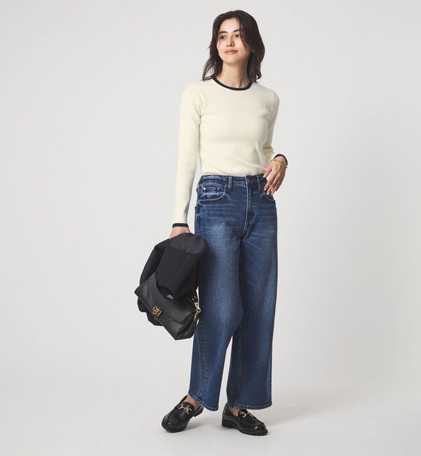 UNITED ARROWS green label relaxing「＜1_OF MINE＞リブ クルーネック プルオーバー ニット ウォッシャブル」|ニット・セーター|