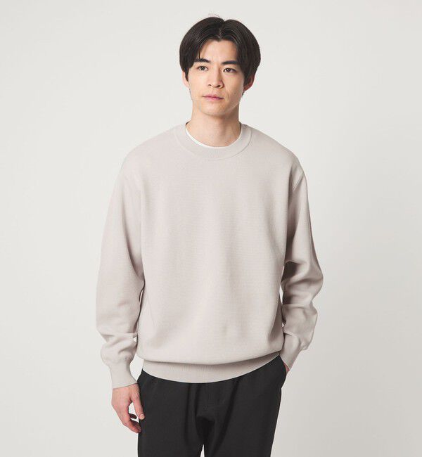 UNITED ARROWS green label relaxing「コットン シルク ミラノリブ クルーネック ニット」|ニット・セーター|