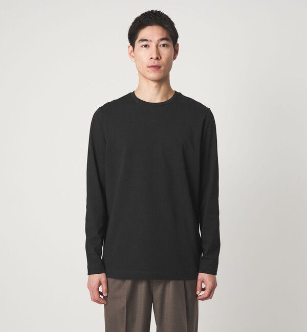 UNITED ARROWS green label relaxing「LONG FIBER COTTON クリア クルーネック 長袖 Tシャツ」|Tシャツ・カットソー|