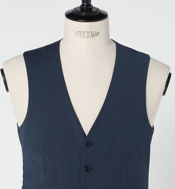 UNITED ARROWS green label relaxing「A+ TWPU トロピカル無地 スリム 5B セットアップ ベスト -ウォッシャブル-」|スーツ|