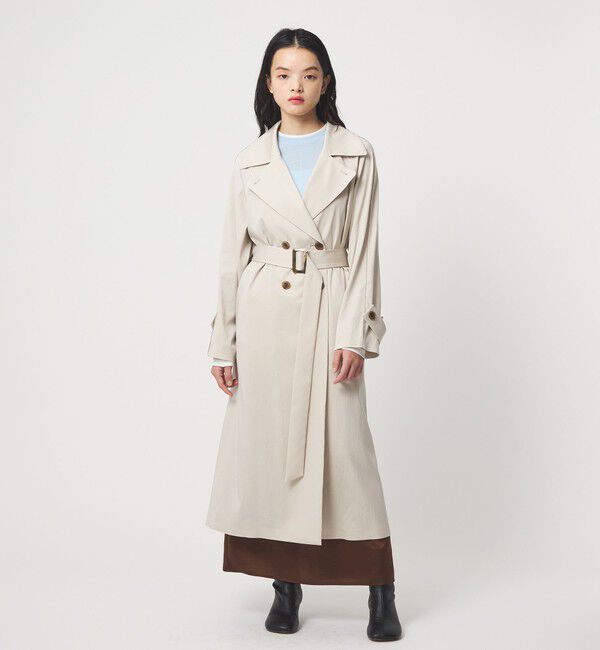 EMMEL REFINES「＜EMMEL REFINES＞EM Wボタン トロミ フレア トレンチコート」|トレンチコート|