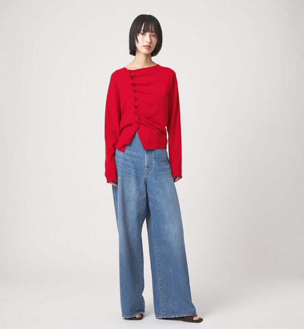 EMMEL REFINES「＜EMMEL REFINES＞EM ハイウエスト ワイド デニム」|チノ|