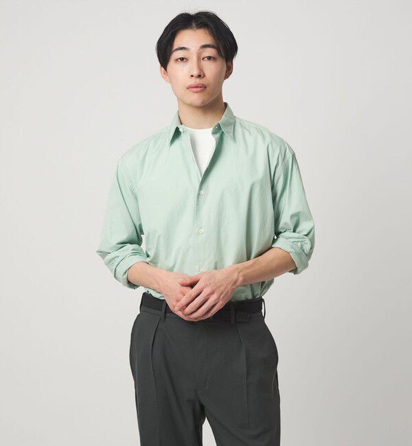 UNITED ARROWS green label relaxing「コットン ブロード ガーメントダイ レギュラーカラー 長袖 シャツ」|シャツ・ブラウス|LIME