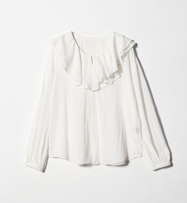 UNITED ARROWS green label relaxing「100/2 ラッフルカラー ブラウス」|シャツ・ブラウス|