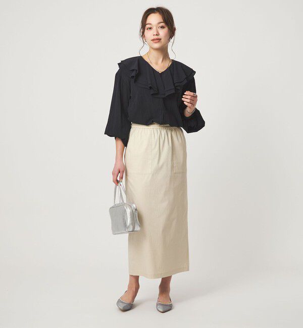 UNITED ARROWS green label relaxing「100/2 ラッフルカラー ブラウス」|シャツ・ブラウス|