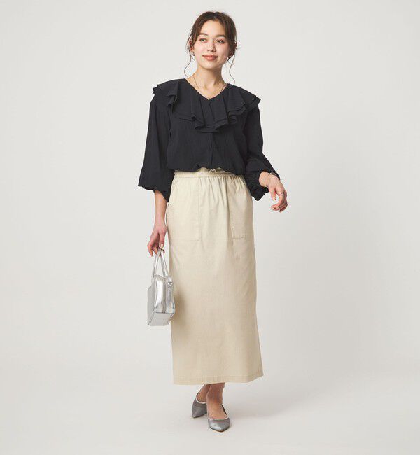 UNITED ARROWS green label relaxing「100/2 ラッフルカラー ブラウス」|シャツ・ブラウス|