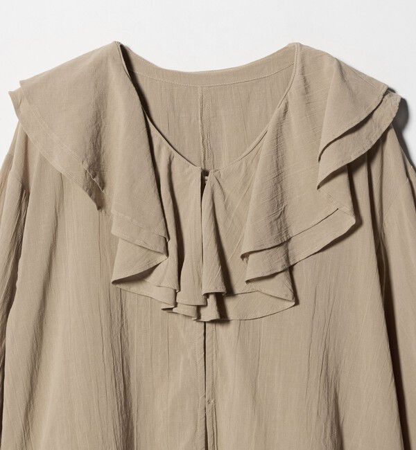 UNITED ARROWS green label relaxing「100/2 ラッフルカラー ブラウス」|シャツ・ブラウス|